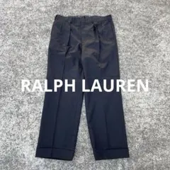 90s polo by ralph lauren ブラック　ワイドスラックス