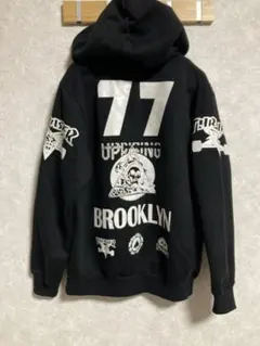 スラッシャー パーカー フーディー メンズ ブラック バックプリント