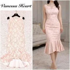 VANESSA HEART フィッシュテール レース タイト ドレス ワンピース