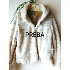 【美品】❁PREBA❁ラビット風ボアジャケット　アイボリー