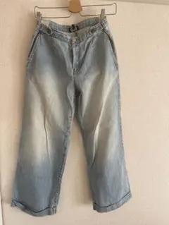 ライトブルー ワイドレッグデニム　APC