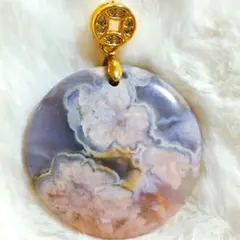 希少】天然石夜桜アゲート ペンダントトップ S925 桜瑪瑙 ✨一点物 