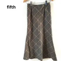 フィフス　タイトスカート　ロング　チェック柄　シンプル　F