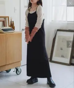 Kastane カスタネ キャミワンピース ブラック フリー