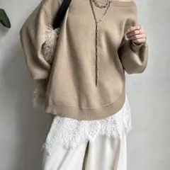 DouDou レースキャミチュニック オフホワイトのサムネイル