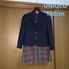 入学式 スーツネイビー ジャケット チェック柄スカート セット セットアップ