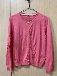 ピンク カーディガン 長袖　earth ハート