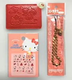 Hello Kitty 鏡子（手鏡）美甲貼紙 掛飾 3件套裝