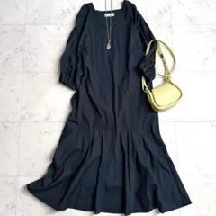 美品♪ ガリャルダガランテ オンライン限定 コットン ロングシャツワンピース 黒