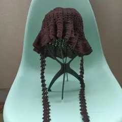 ふりふり　クラッシャーハット　コットン　バケットハット　ボンネット　ハンドメイド