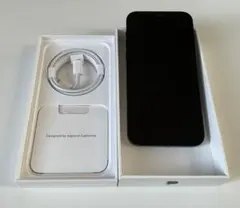 美品Apple iPhone 12 ブラック 本体 充電ケーブル付き