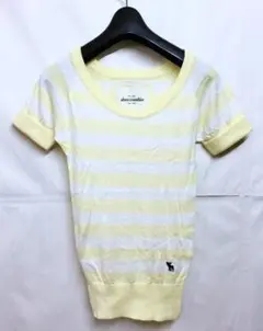 アバクロンビー＆フィッチ｜ロゴ刺繍 ボーダー Tシャツ ＄