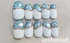 ネイルチップオーダー♡海ネイル♡夏ネイル♡シェルネイル
