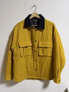 H&M ミリタリージャケット イエロー コーデュロイ襟 S