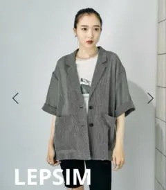 LEPSIM カラミ織り 5分袖ジャケットのサムネイル