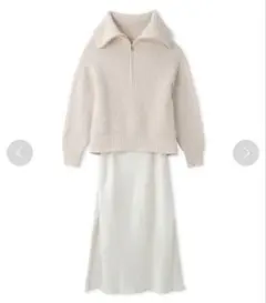 LILY BROWN リリーブラウン ハーフジップニットスカートセット