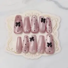 ハンドメイド ネイルチップ 韓国 ワンホン ちゅるん フレンチ ガーリー