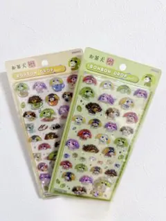 【正規品】お茶犬 BONBON DROP シール 2種セット