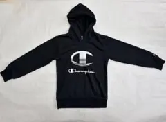 Champion ブラック フード付きパーカー 160