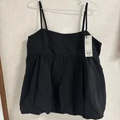 ブラック XLサイズ バブルヘムキャミソール
