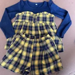 もうすぐ削除　セットアップ長袖半パン　120センチ