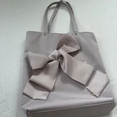 M'S GRACY トートバッグ リボン付き　ライトピンクグレージュのサムネイル