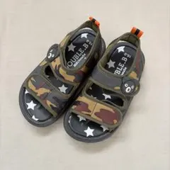 ミキハウス　ダブルビー　夏　サンダル　ビーくん　迷彩