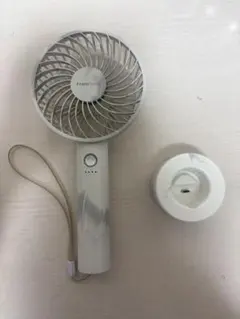 Francfranc ハンディファン ホワイト グレー マーブル