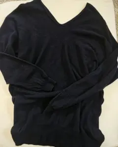 GALERIE VIE Vネック　ニット ネイビー　ウール　ギャルリー　ヴィー