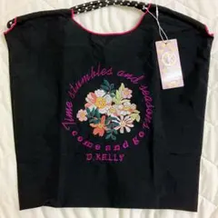 【12/16まで限定価格】 d.kelly 刺繍エコバッグ 花柄