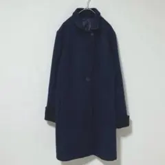 M164 B-Three 比斯利 羊毛長款大衣 藏青色 尺寸3