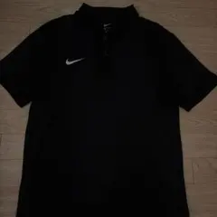 【美品】NIKE ポロシャツ ブラック 刺繍ロゴ