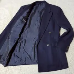 美品✨ ジョルジオアルマーニ ピュア カシミヤ 100％ ダブル ジャケット 紺