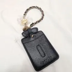 dazzlin パスケース 定期入れ ブラック リボン