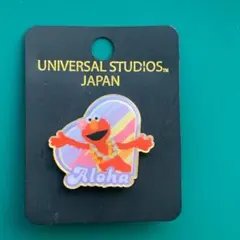 USJ限定！ピンバッジ セサミストリート エルモ Aloha ハート型★レア