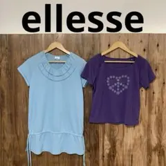 【 3021番】ellesse テニスウェア　レディL 2点セット