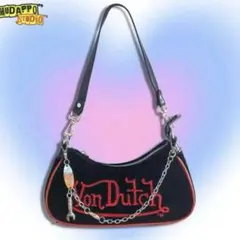 Von Dutch ショルダーバッグ ボルドー ホワイト - メルカリ