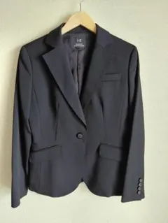 23区　ステッチウールテーラードジャケット　ブラック黒　34