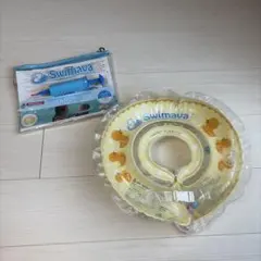 Swimava アヒル柄 浮き輪 イエロー