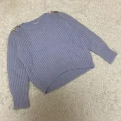 BEAMS HEART ビームスハート　ローゲージニット　セーター　水色