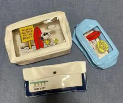 スヌーピー☆中身が見えるサマーポーチ3点セット　GLOW 付録 2019