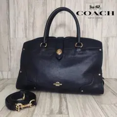 50 COACH コーチ　レザー　2WAY ハンドバッグ　ショルダーバッグ