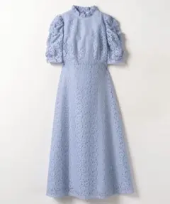 【LOULOU WILLOUGHBY】レースフレアワンピース