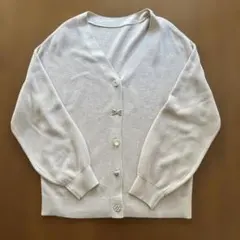 Vネック カーディガン M