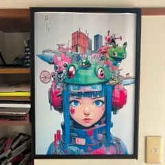 横浜ガールサイバーパンクアート
