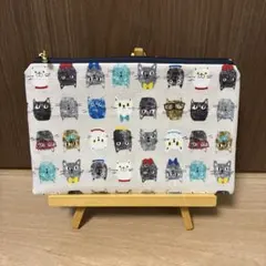 感謝価格 SALE 猫柄 スクウェアポーチ コスメポーチ ハンドメイド