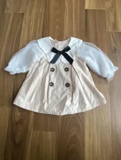 ベージュ ワンピース　80サイズ　入園式　結婚式