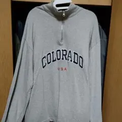 OVERSTAND グレー フルジップ スウェット