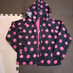 ドット柄フード付きパーカー
