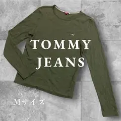 TOMMY JEANS 長袖シャツ Mサイズ オリーブグリーン